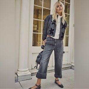 Free People Major Leagues Mid Rise Cuffed Jean size 32